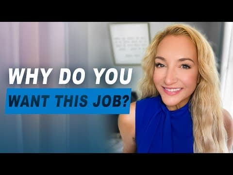 How To Answer "Why Do You Want This Job?"