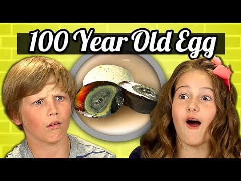 KIDS vs. FOOD #21 - 100 Year old egg (Century Egg)