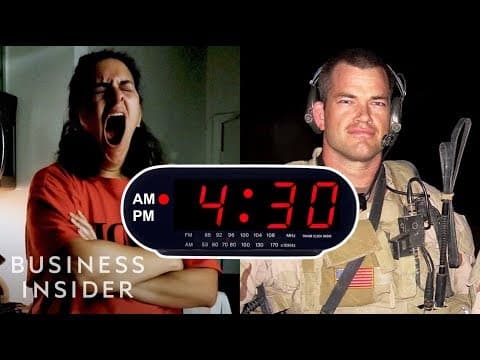 I woke up at 4:30 a.m for a week like a Navy Seal.