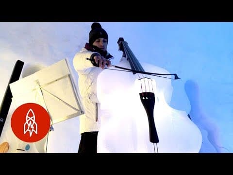 Playing Instruments Made From Ice