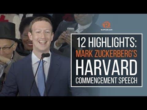 12 highlights: Mark Zuckerberg's Harvard commencement speech