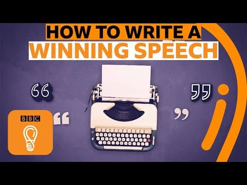 How to write a perfect speech | BBC Ideas
