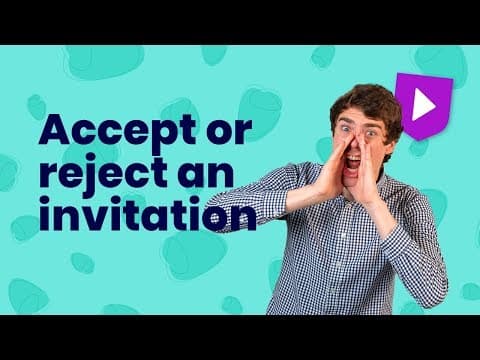Accepting or rejecting invitations in English | Learn English with Cambridge