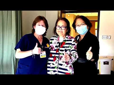 Nurse leaves hospital after eight-month COVID ordeal