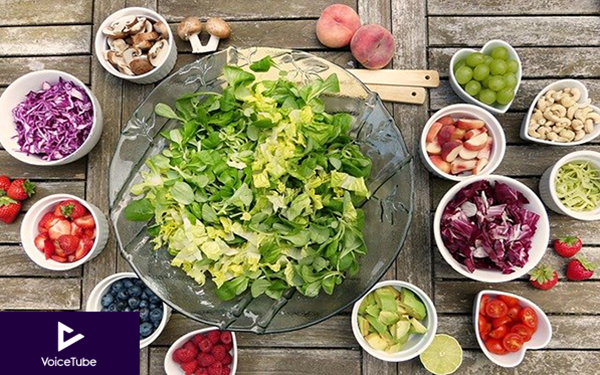 Salad bowl with different vegetables
