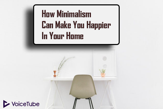 minimalist room with just a chair and a desk