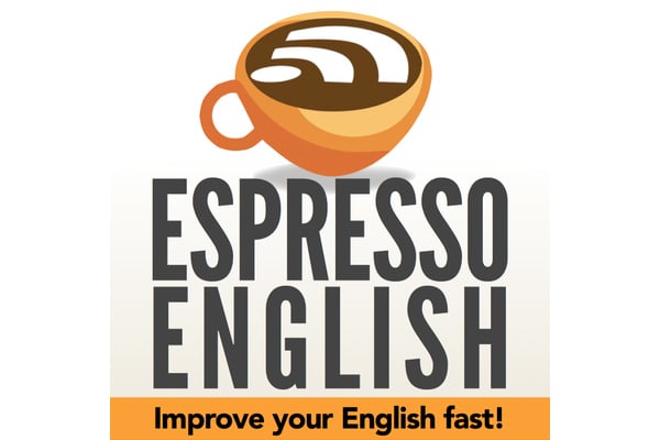 Espresso English podcast logo for improving English