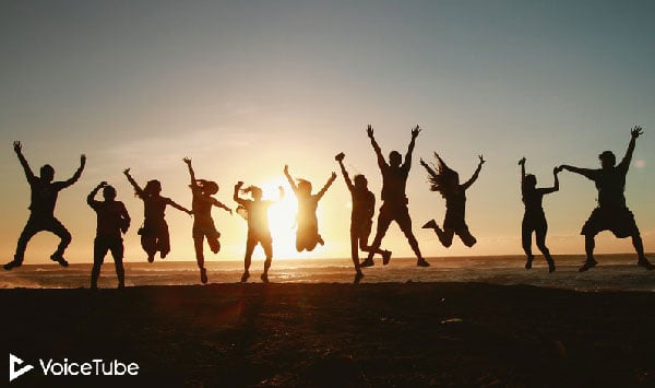 people happy together in a community